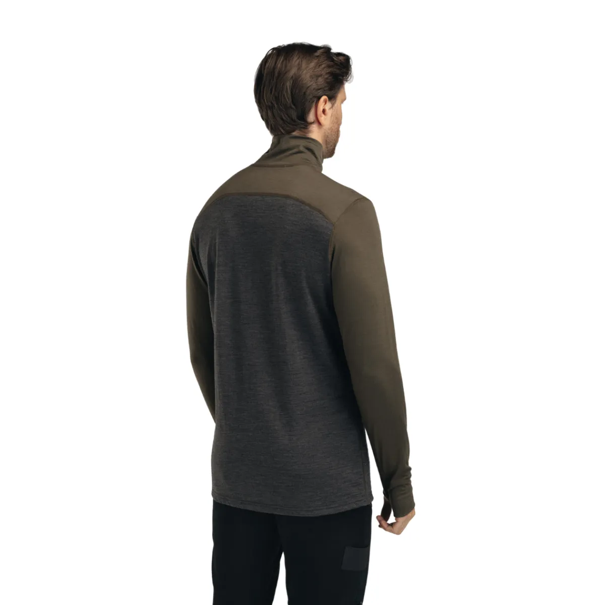 LightWool 180 Polo w/zip, herre (Tarmac Marengo)-ACLIMA