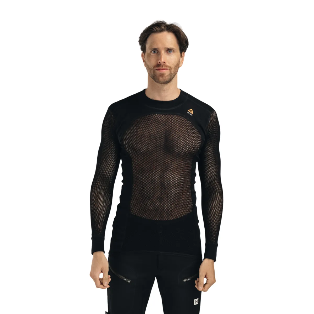 WoolNet Crewneck netundertrøje, herre (Jet Black)-ACLIMA Best