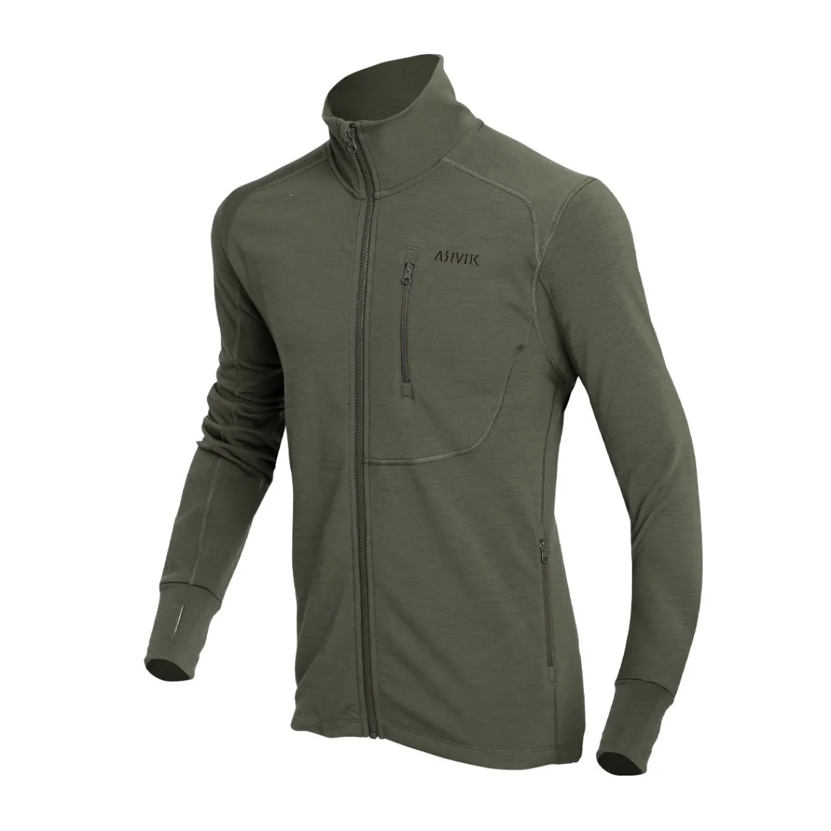 Adventure Mid Wool fleece, herre (Khaki)-ASIVIK Clearance