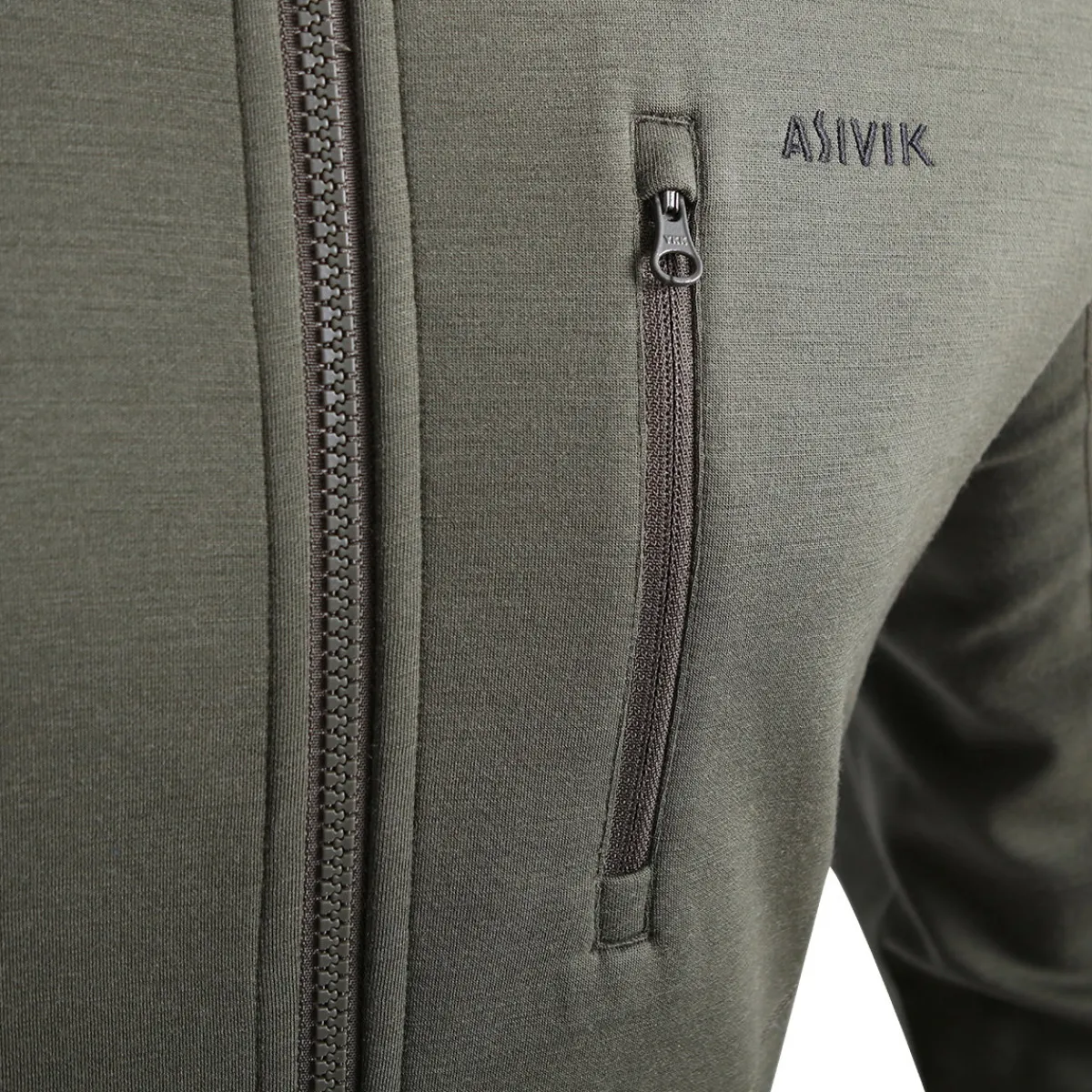 Adventure Mid Wool fleece, herre (Khaki)-ASIVIK Clearance