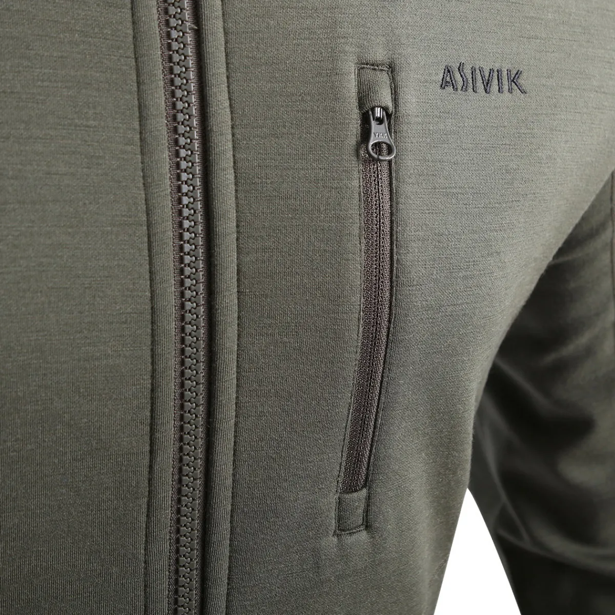 Adventure Mid Wool fleece, dame (Khaki)-ASIVIK Sale