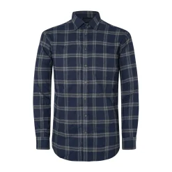 Blåvand LS skjorte, herre (Dark Blue)-ASIVIK New