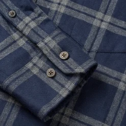 Blåvand LS skjorte, herre (Dark Blue)-ASIVIK New