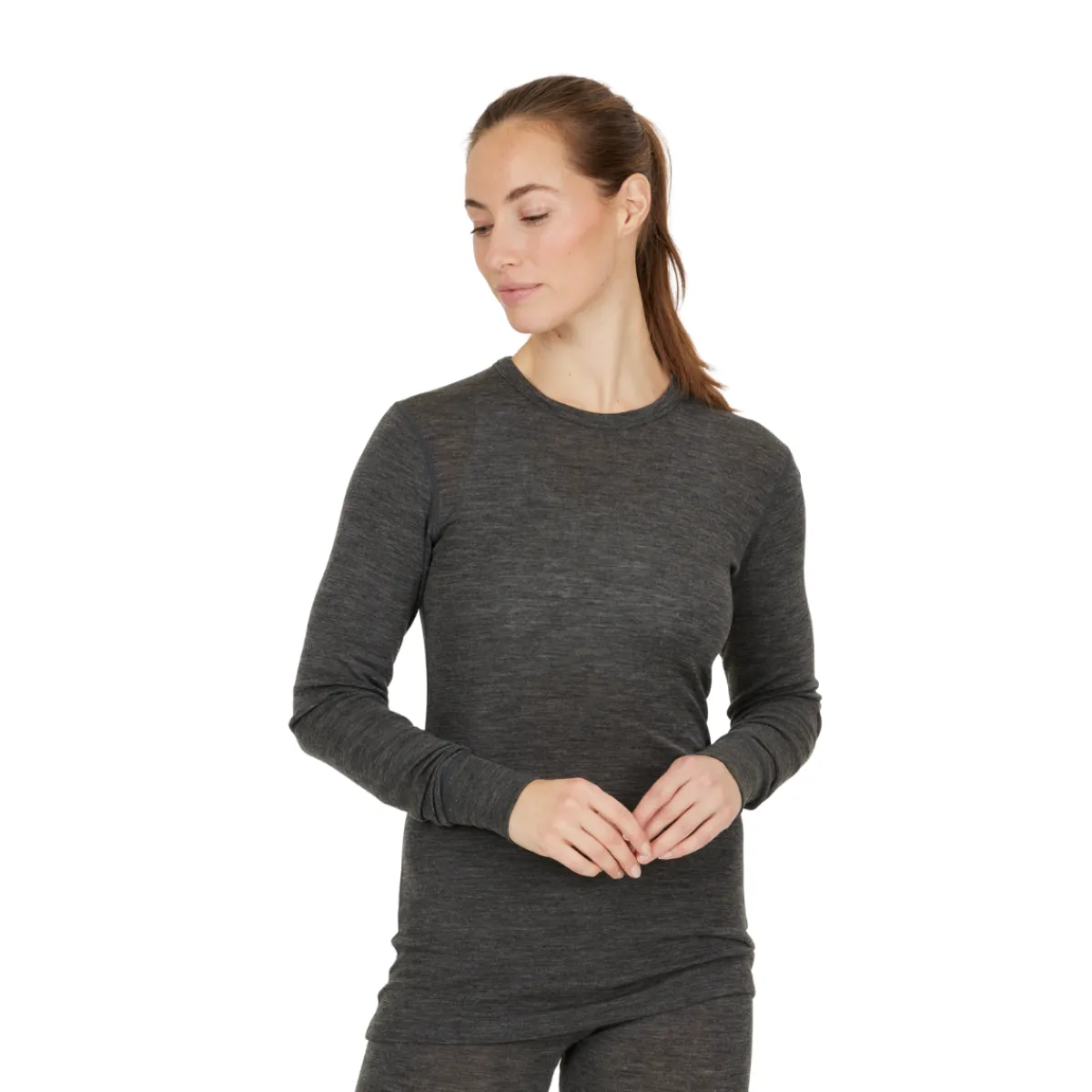 Hike Wool Blend Uldundertrøje, dame (Black)-ASIVIK Clearance