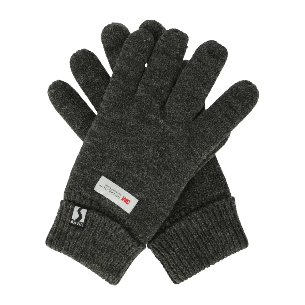 Knitted Thinsulate strikhandsker (Black)-ASIVIK Outlet