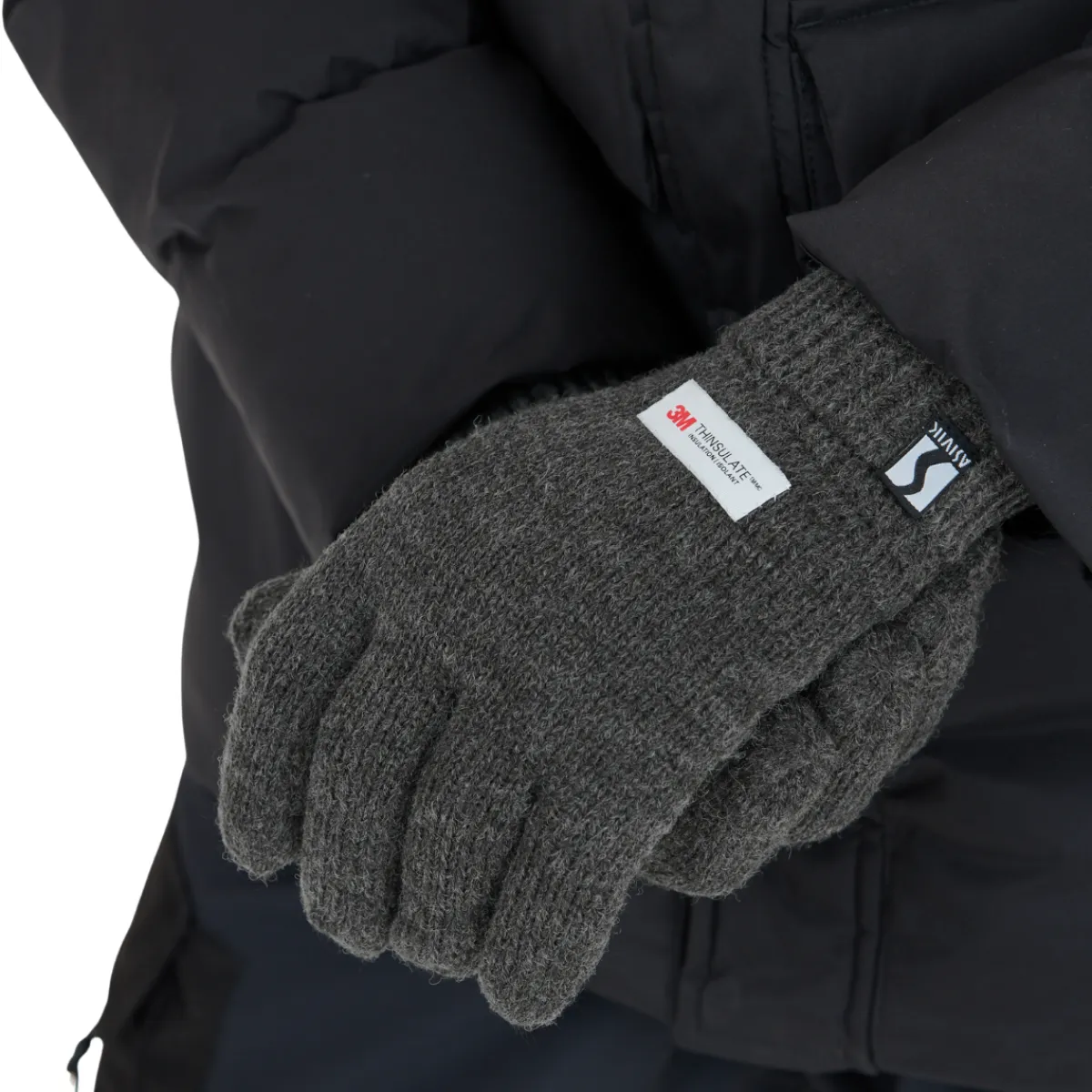 Knitted Thinsulate strikhandsker (Black)-ASIVIK Outlet
