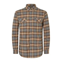 Rubjerg LS skjorte, herre (Sand)-ASIVIK Clearance