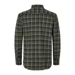Skjoldnæs LS skjorte, herre (Dark Green)-ASIVIK Hot