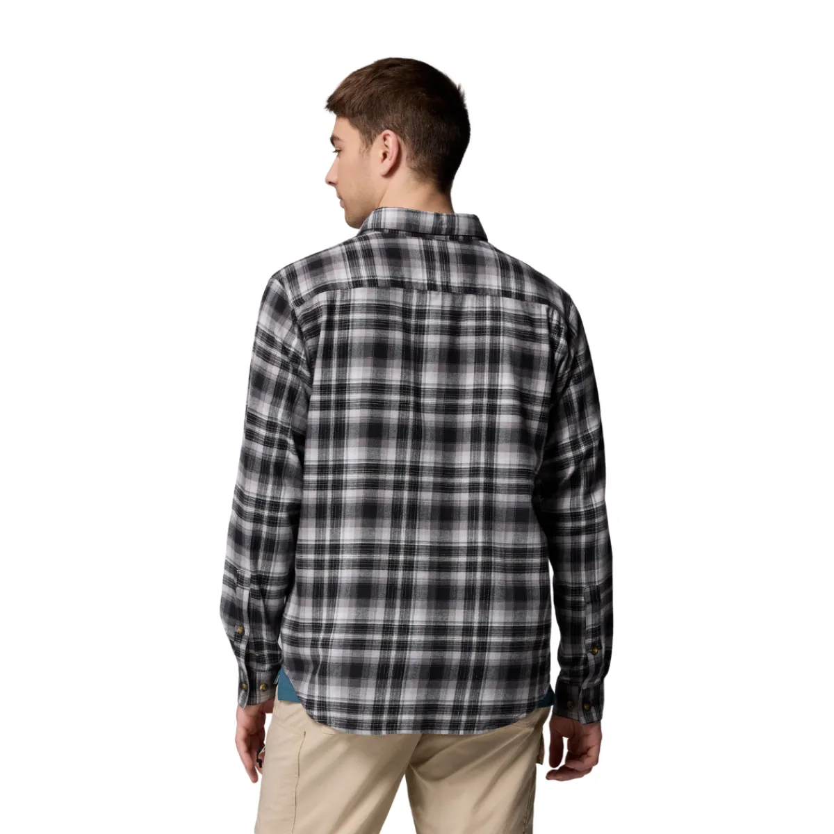 Cornell Woods Flannel LS, herre (BlackTartan)-COLUMBIA Outlet
