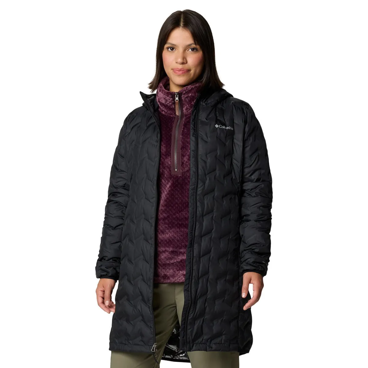 Delta Ridge II Long Down dunfrakke, dame (Black)-COLUMBIA Hot