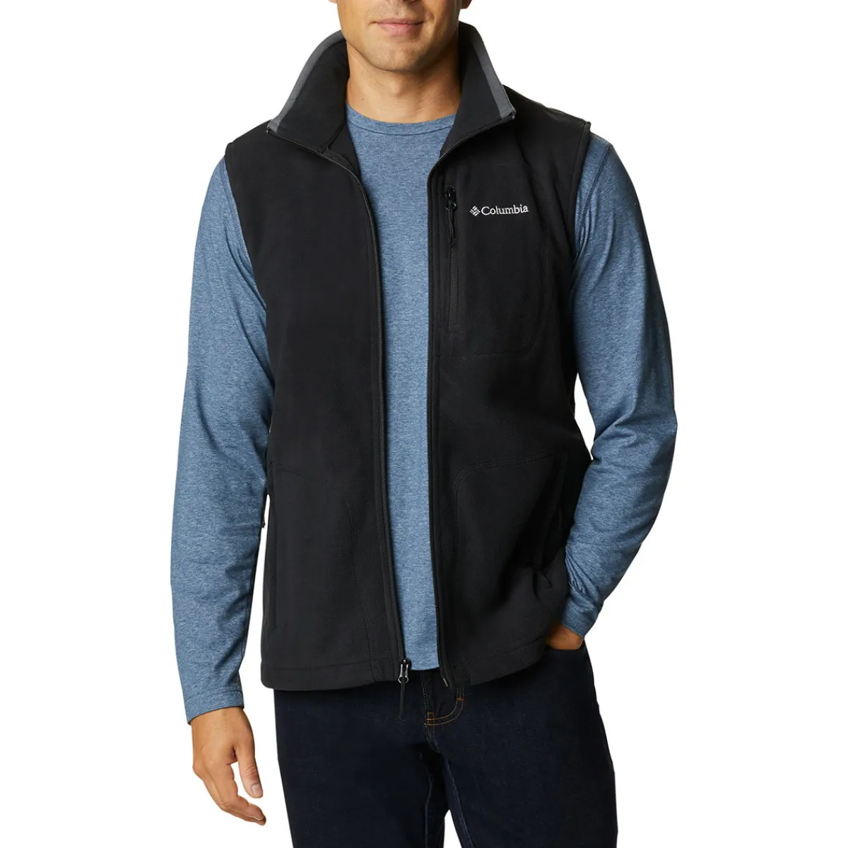 Fast Trek Fleece vest, herre (Black)-COLUMBIA