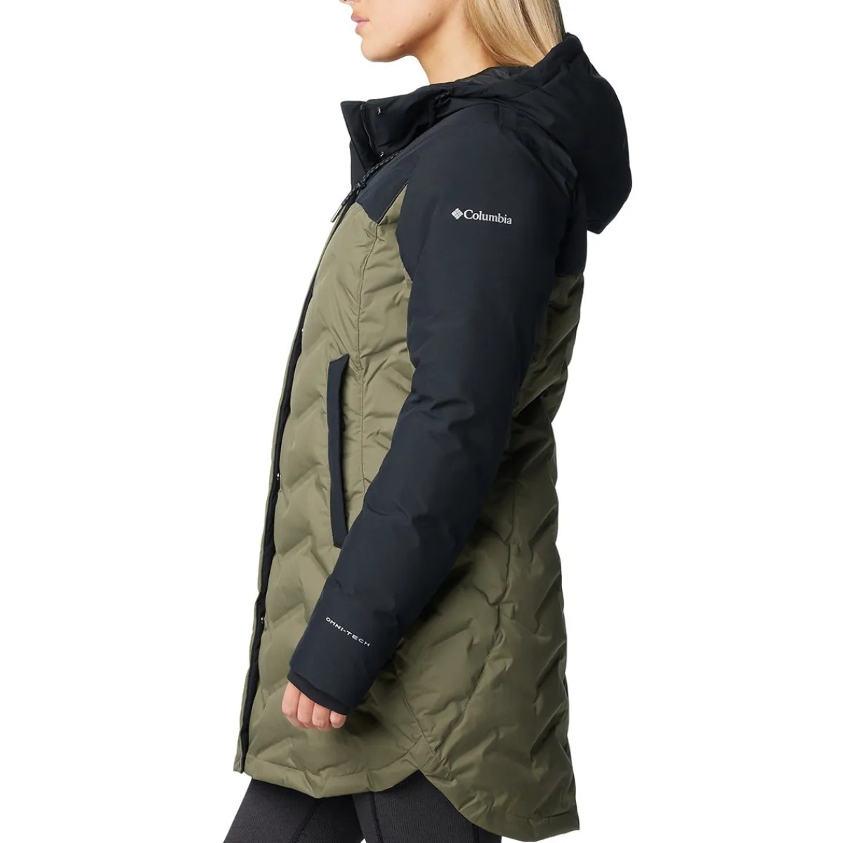 Mountain Croo III Mid Down dunjakke, dame (Stone Green Black)-COLUMBIA Online