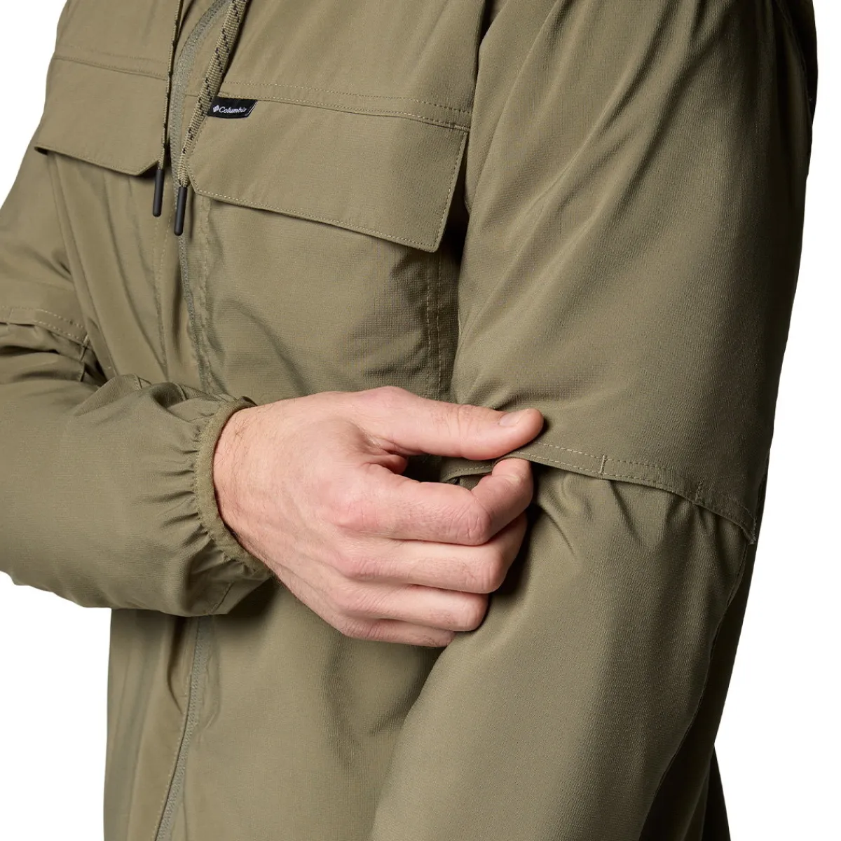 Skien Valley Hooded LS Sommer- og myggejakke, herre (Stone Green)-COLUMBIA Sale