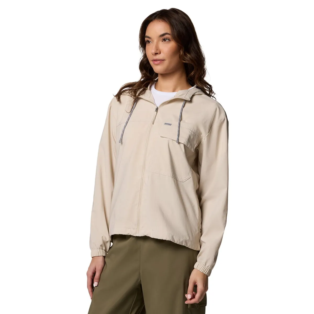 Skien Valley Hooded LS Sommer- og myggejakke, dame (Dark Stone)-COLUMBIA Online