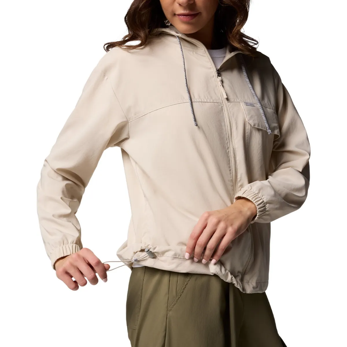 Skien Valley Hooded LS Sommer- og myggejakke, dame (Dark Stone)-COLUMBIA Online