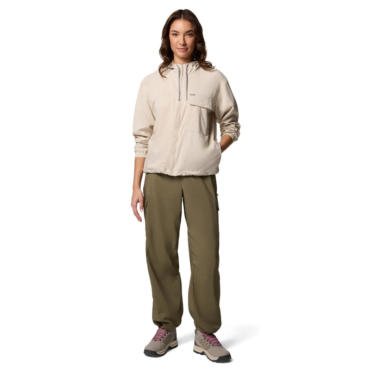 Skien Valley Hooded LS Sommer- og myggejakke, dame (Dark Stone)-COLUMBIA Online