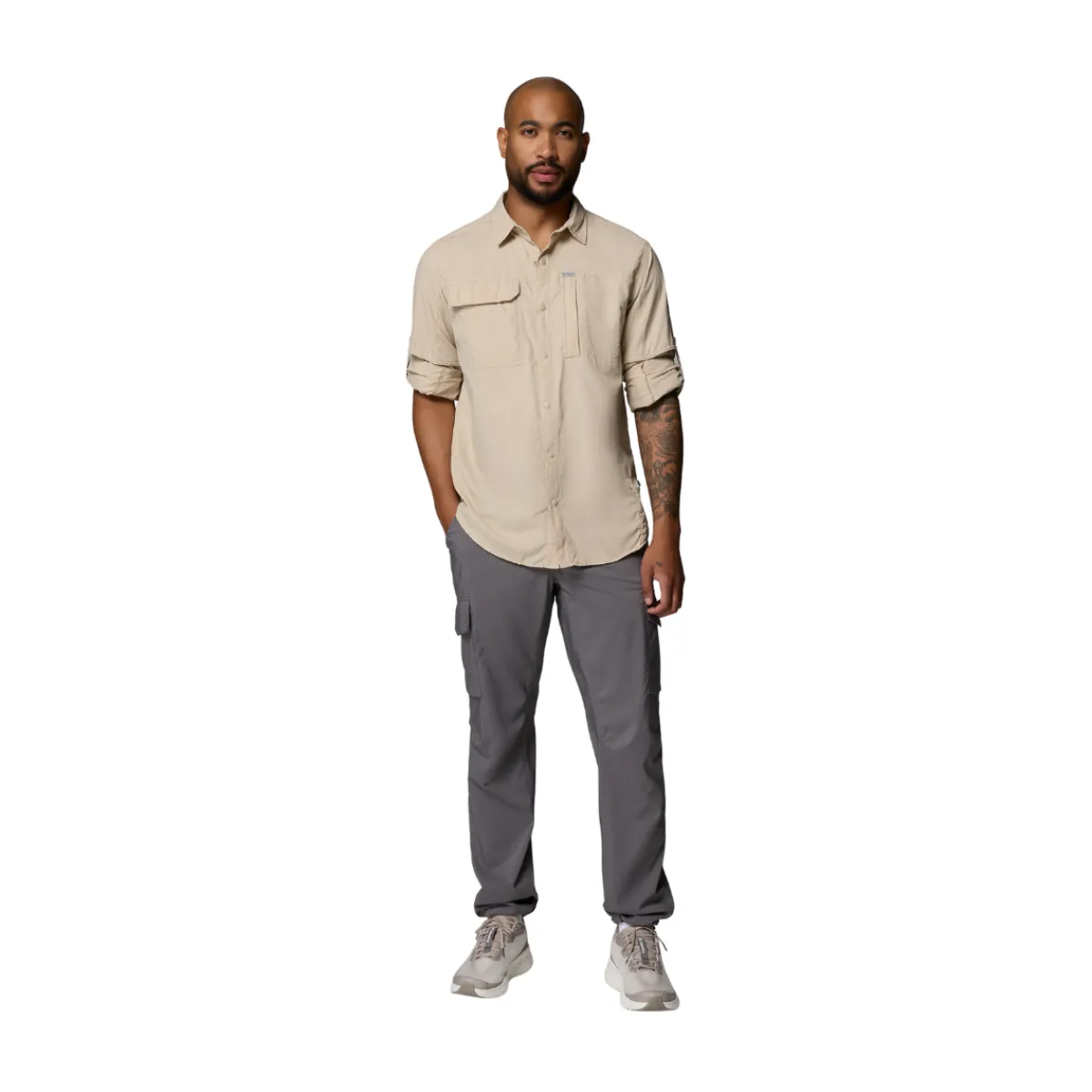 Skien Valley LS Skjorte, herre (Accient Fossil)-COLUMBIA Discount