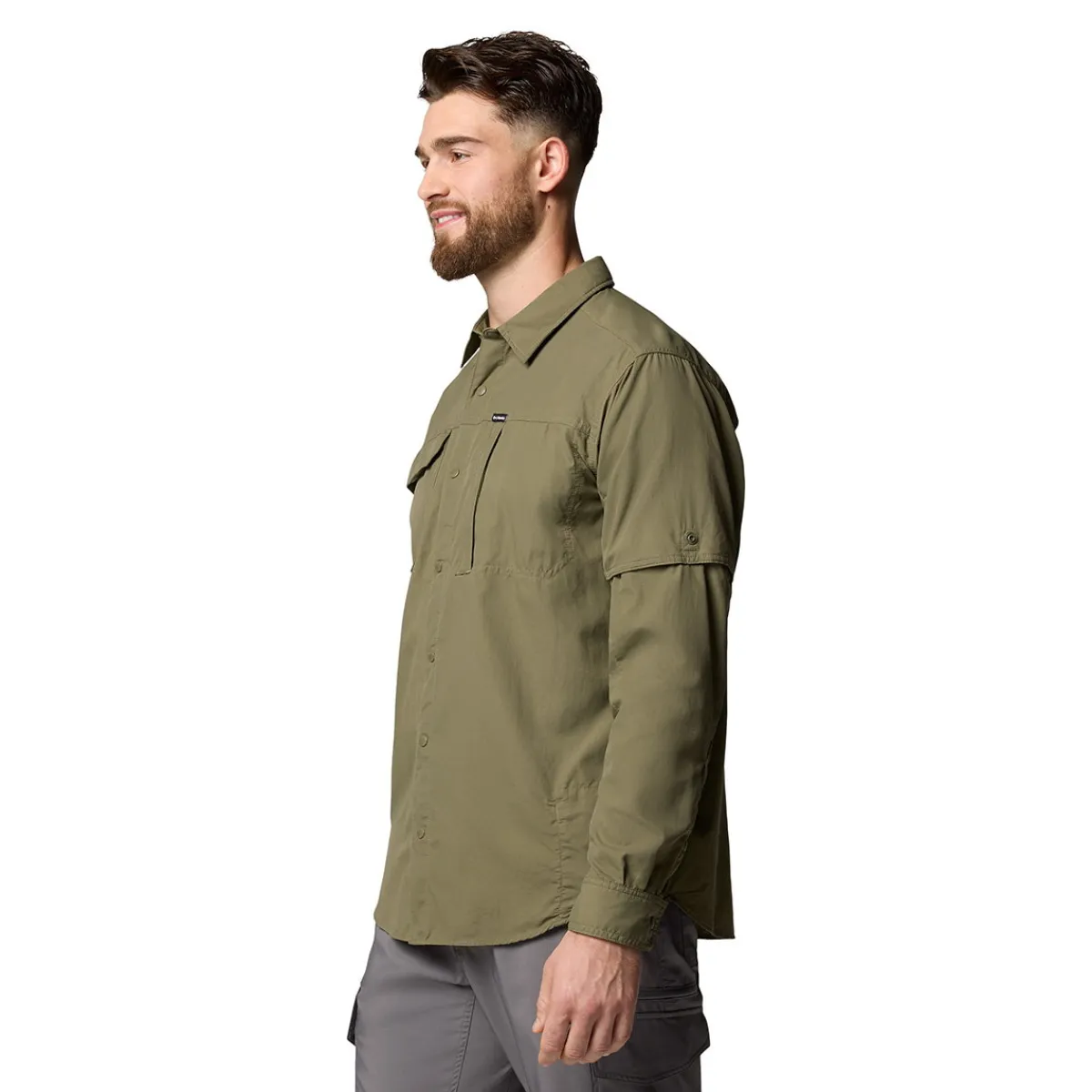 Skien Valley LS Skjorte, herre (Stone Green)-COLUMBIA Outlet