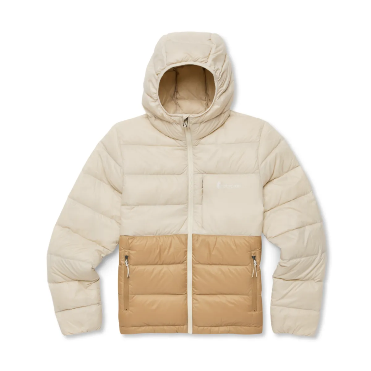 Fuego Max Down Hooded Dunjakke, dame (Cream and Khaki)-COTOPAXI Online