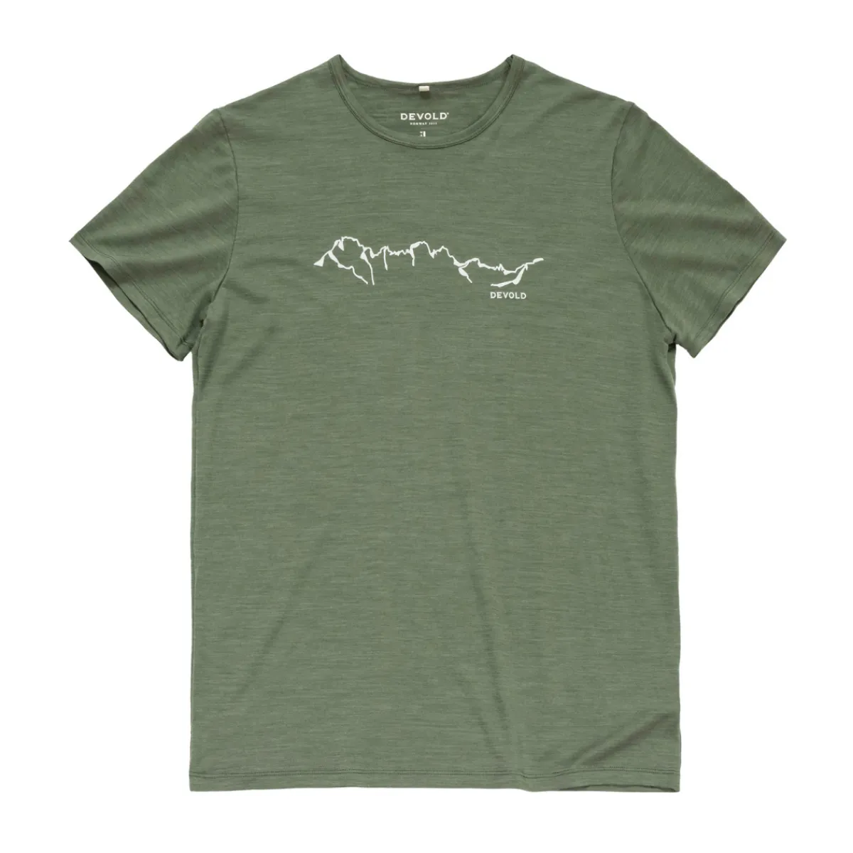 Active Skyline 130 Merino Tee, herre (Forest)-DEVOLD Sale