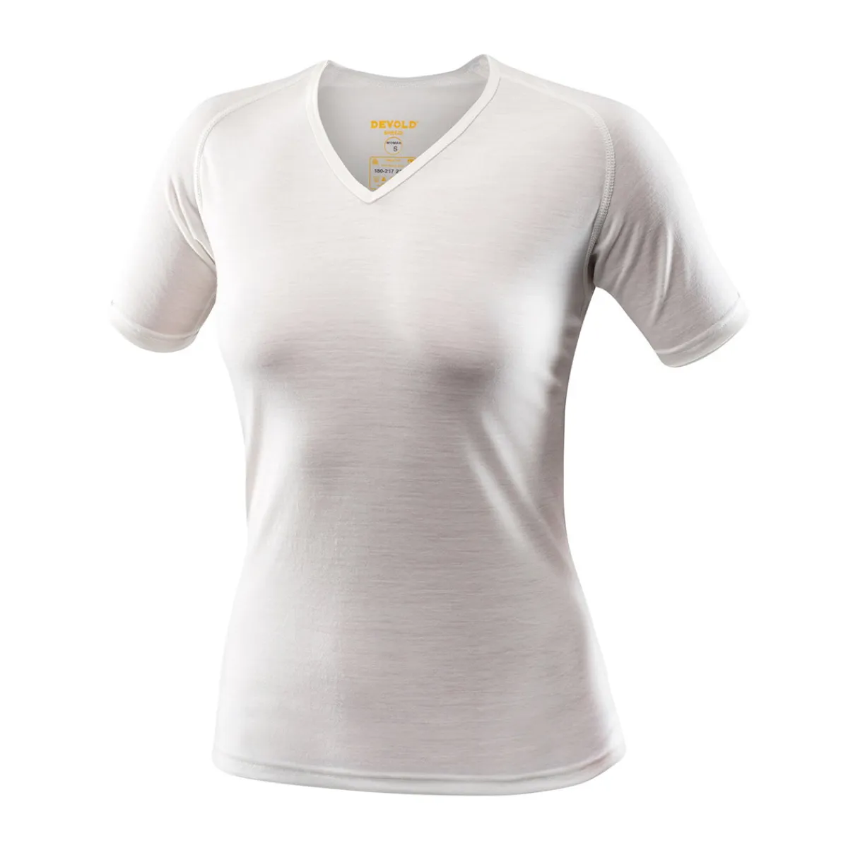 Breeze Merino 150 T-shirt V-Neck, dame (White)-DEVOLD Outlet