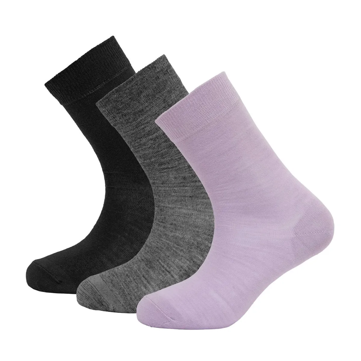 Daily Merino Light Sok 3-pak, dame (Orchid Mix)-DEVOLD