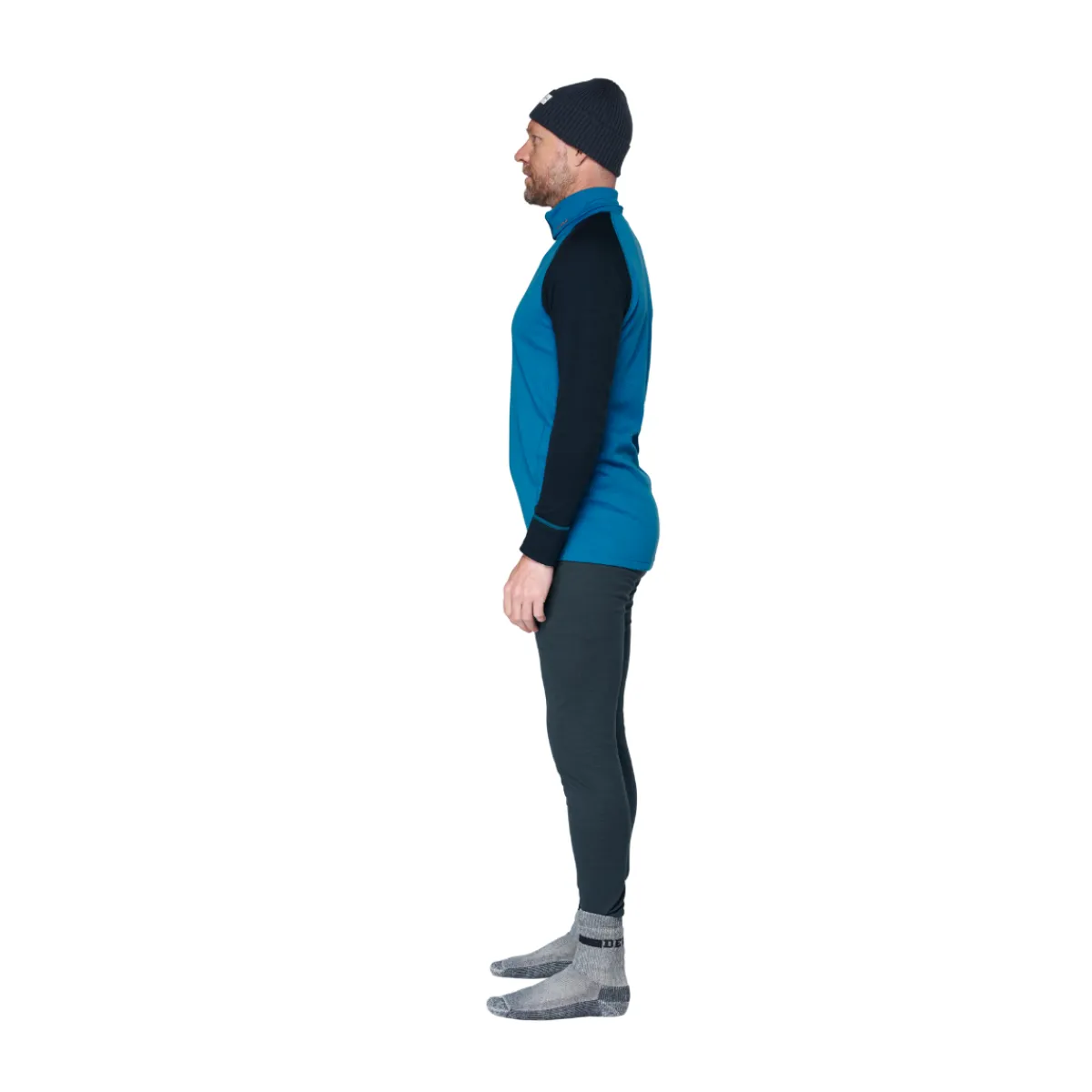 Duo Active Merino 205 Zip Neck, herre (Blue Ink)-DEVOLD New