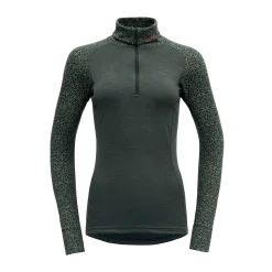 Duo Active Zip Neck, dame (Woods)-DEVOLD Online