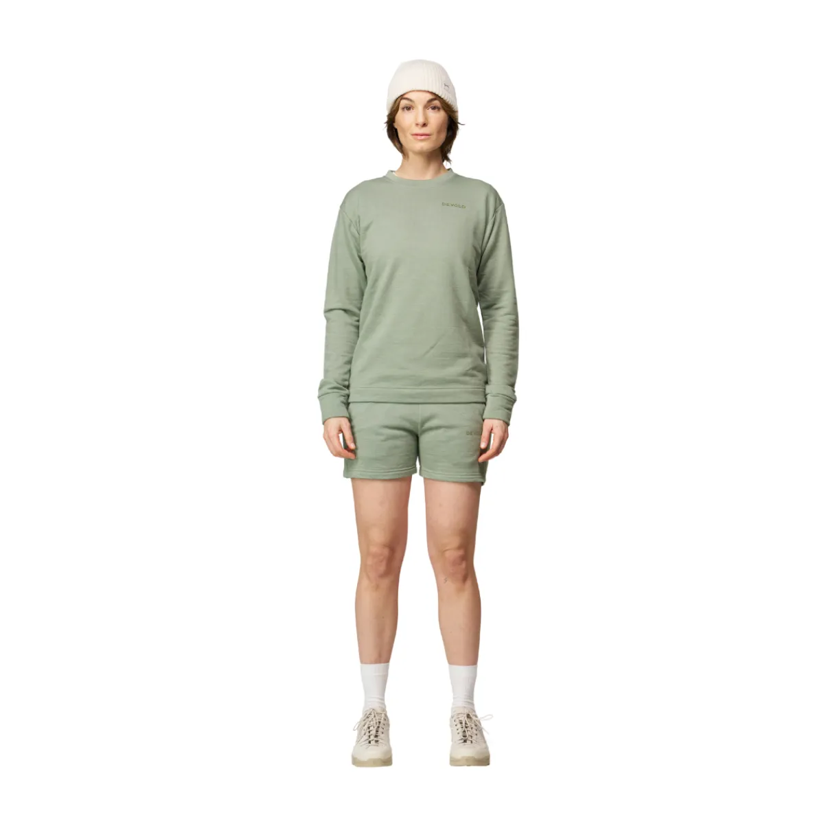 Everyday Merino 210 Crew, dame (Fog)-DEVOLD Outlet