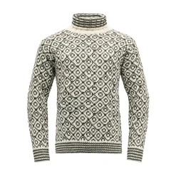 Svalbard Sweater High Neck (Offwhite)-DEVOLD Discount
