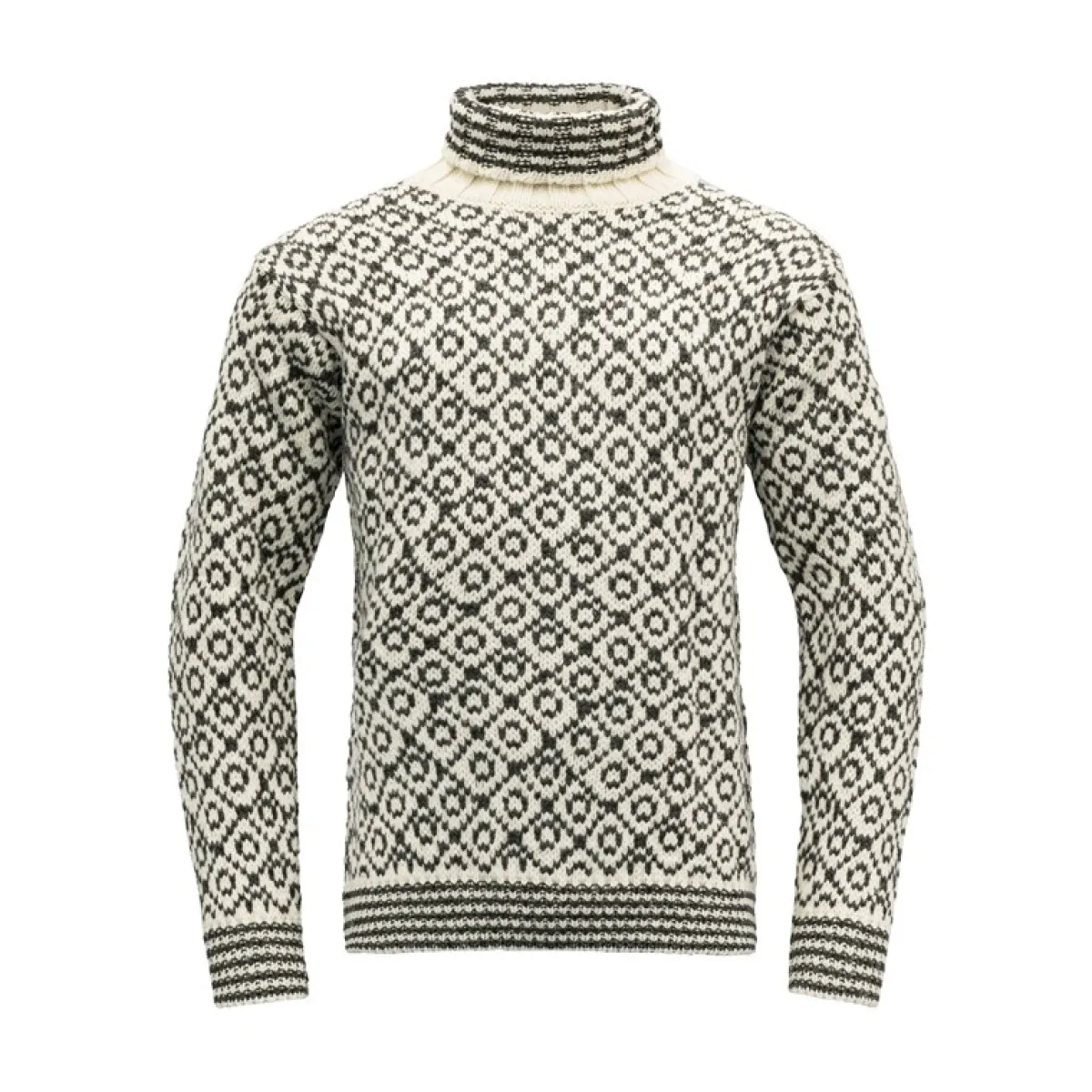 Svalbard Sweater High Neck (Offwhite)-DEVOLD Discount