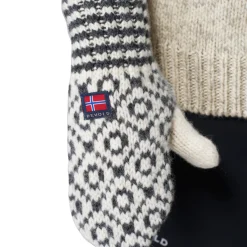 Svalbard Wool Mitten (Offwhite / Anthracite)-DEVOLD Outlet