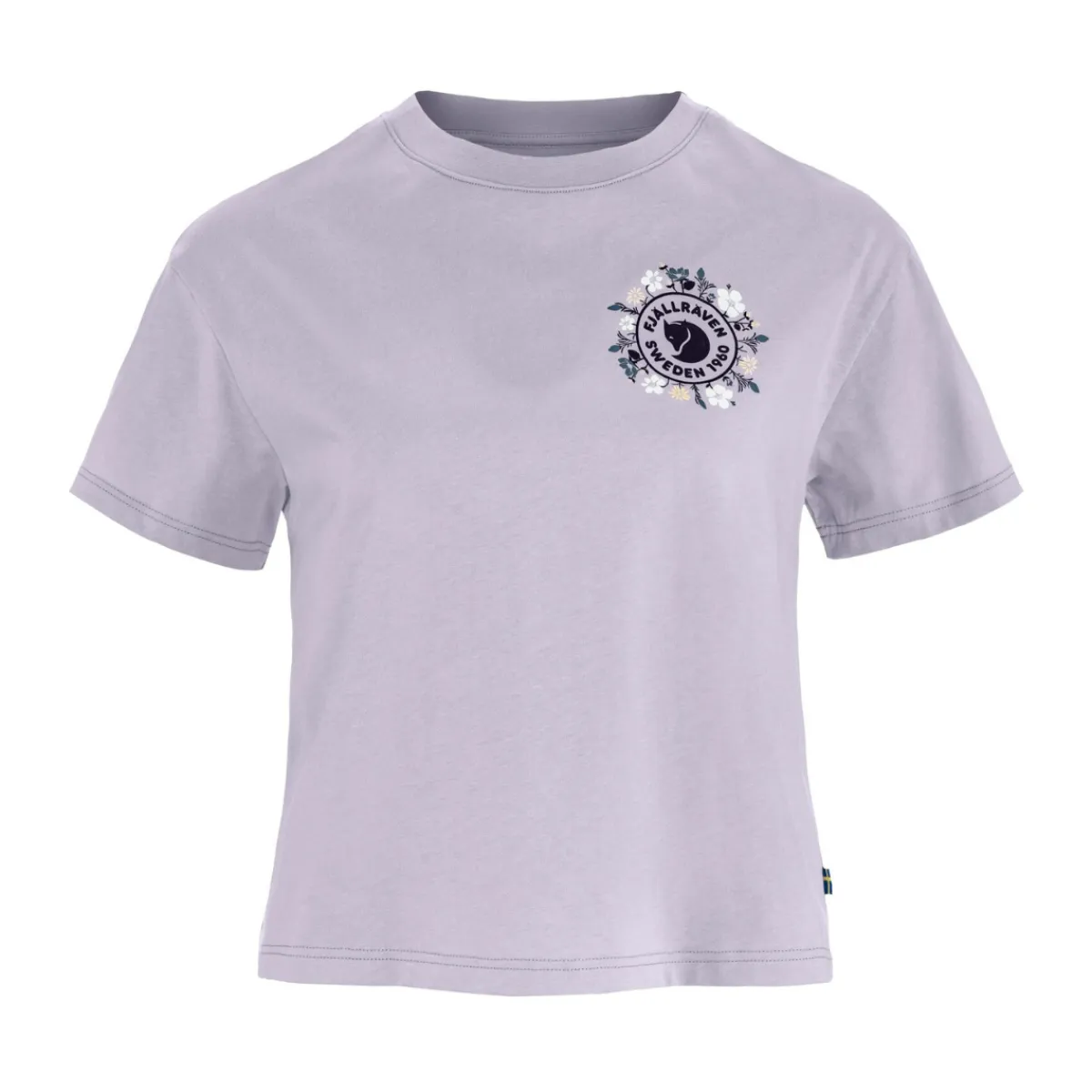 Fjällräven Fjällblomster Logo T-shirt, dame (Lavender Mist)-FJÄLLRÄVEN Online