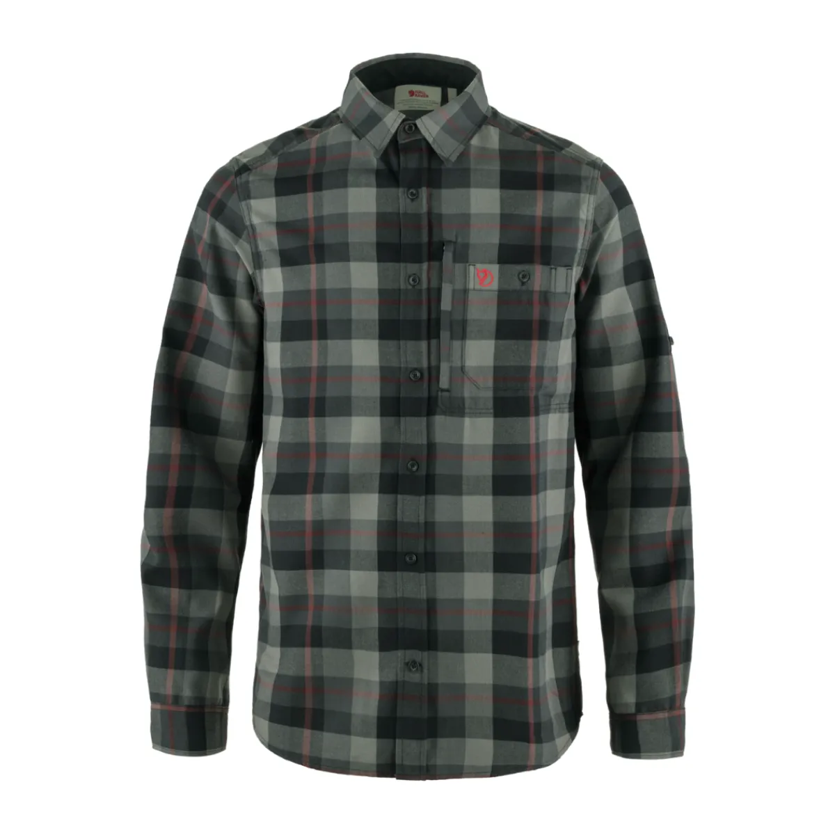 Fjällräven Fjällglim Skjorte, herre (Black Grey)-FJÄLLRÄVEN New
