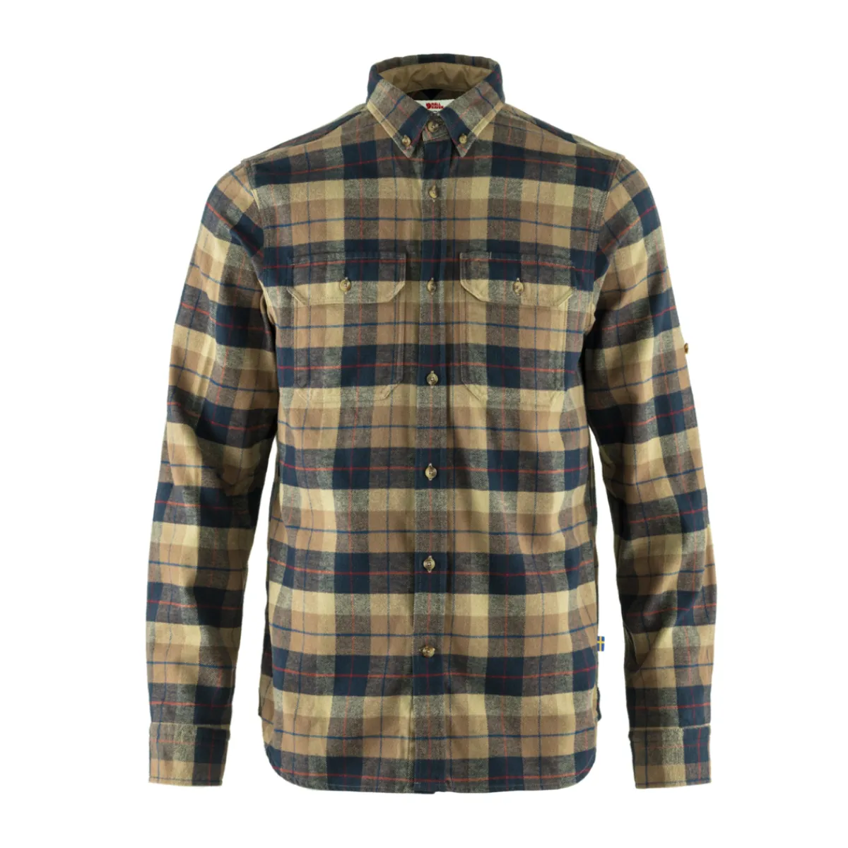 Fjällräven Singi Heavy Flannel Skjorte, herre (Dark Sand)-FJÄLLRÄVEN Online