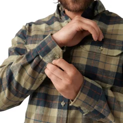 Fjällräven Singi Heavy Flannel Skjorte, herre (Dark Sand)-FJÄLLRÄVEN Online