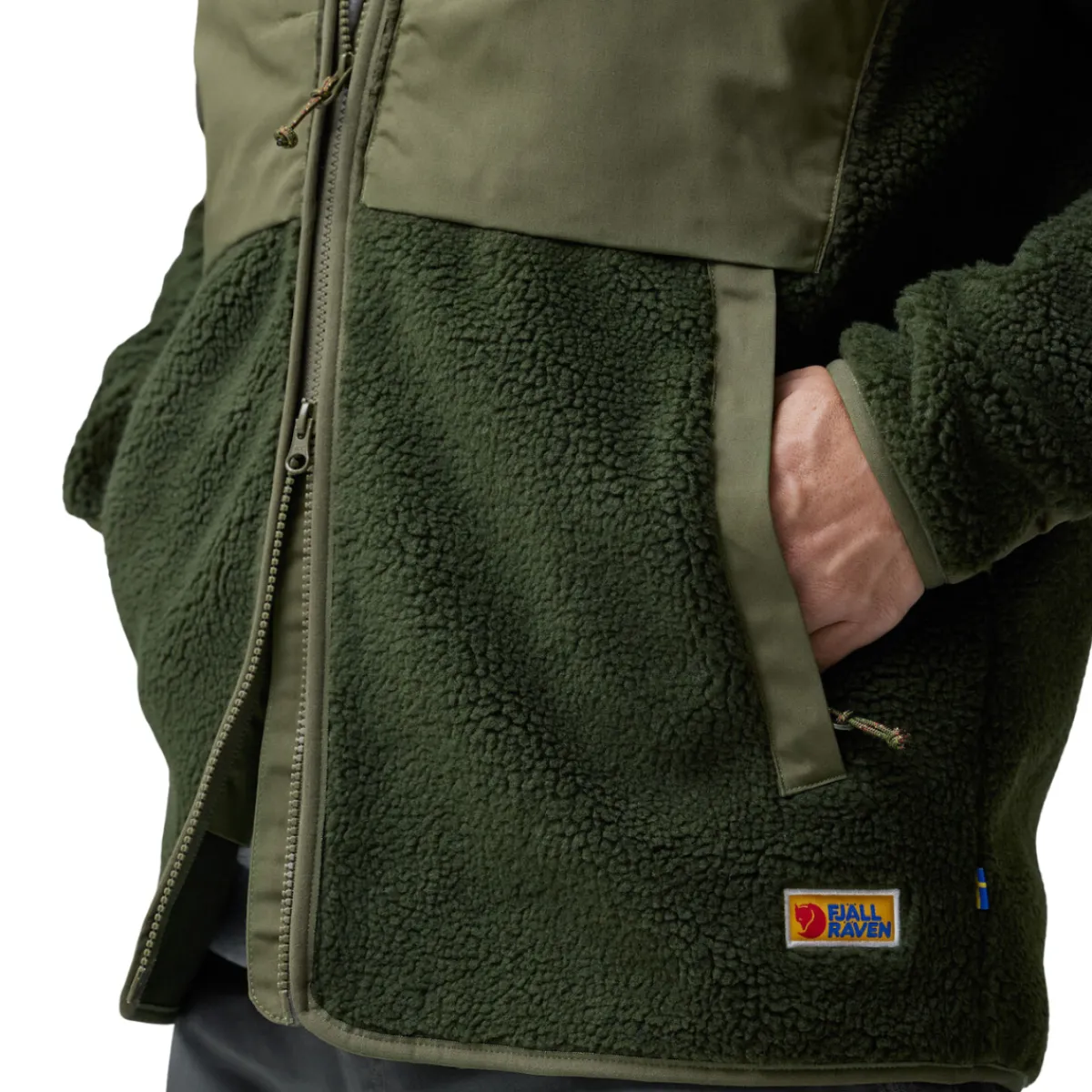 Fjällräven Vardag Pile Fleece, herre (Deep Forest / Laurel Green)-FJÄLLRÄVEN New