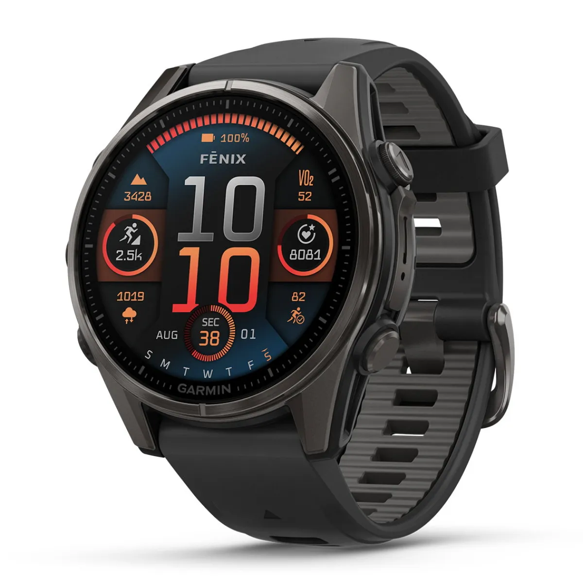 Fenix 8 AMOLED Sapphire, 43 mm (Carbon Grey)-GARMIN Hot