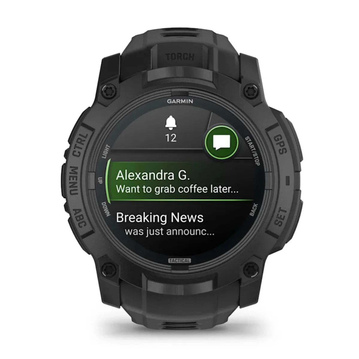 Instinct 3 Tactical AMOLED 50mm GPS-smartwatch (Black)-GARMIN Discount