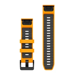 QuickFit 22mm silikone urrem (Spark Orange / Graphite)-GARMIN