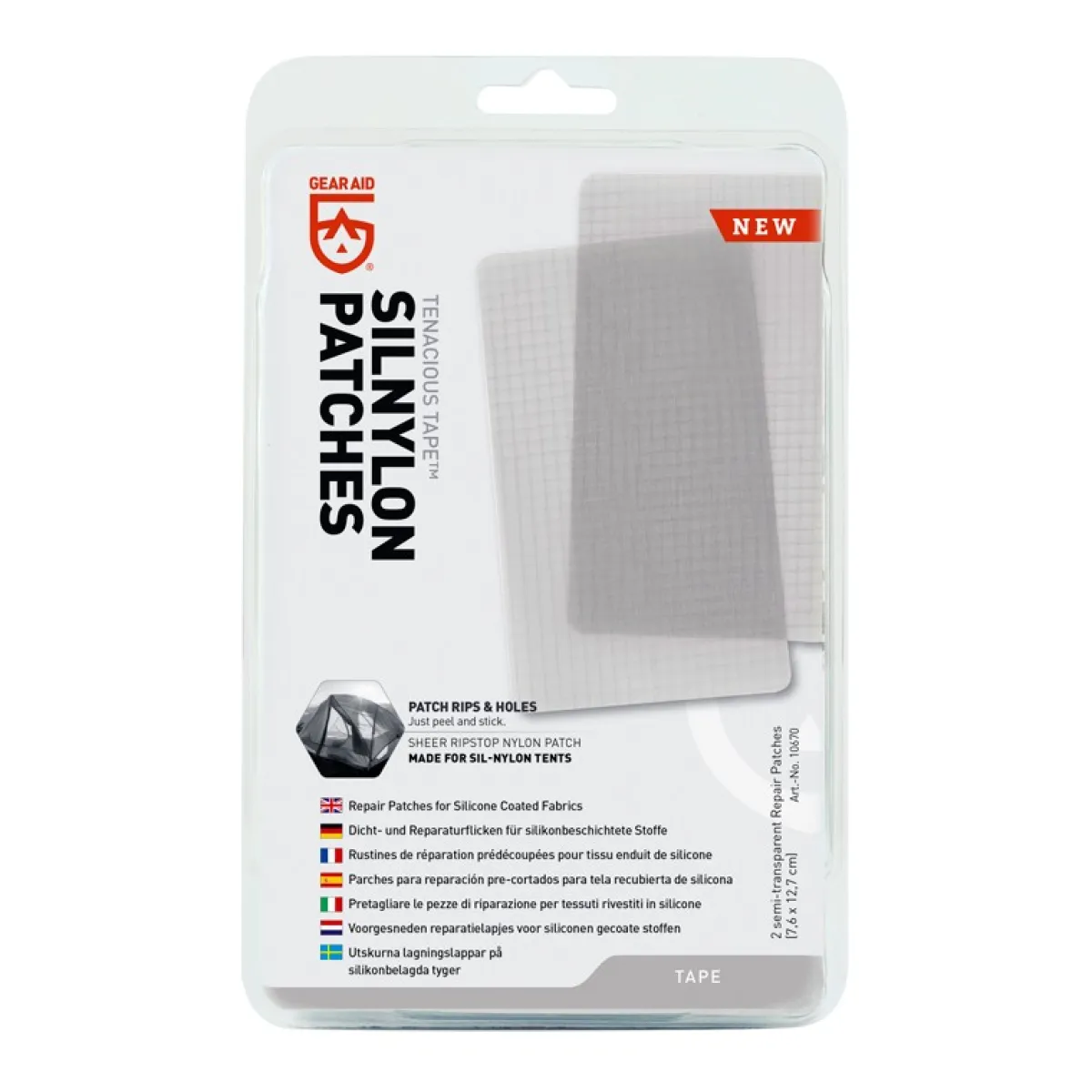 Tenacious Tape SilNylon Patches-GEARAID Hot