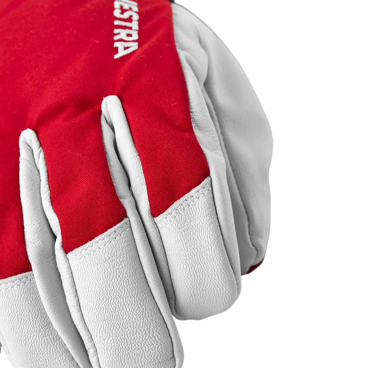 Army Leather Heli Ski 5-finger skihandsker (Red)-HESTRA New