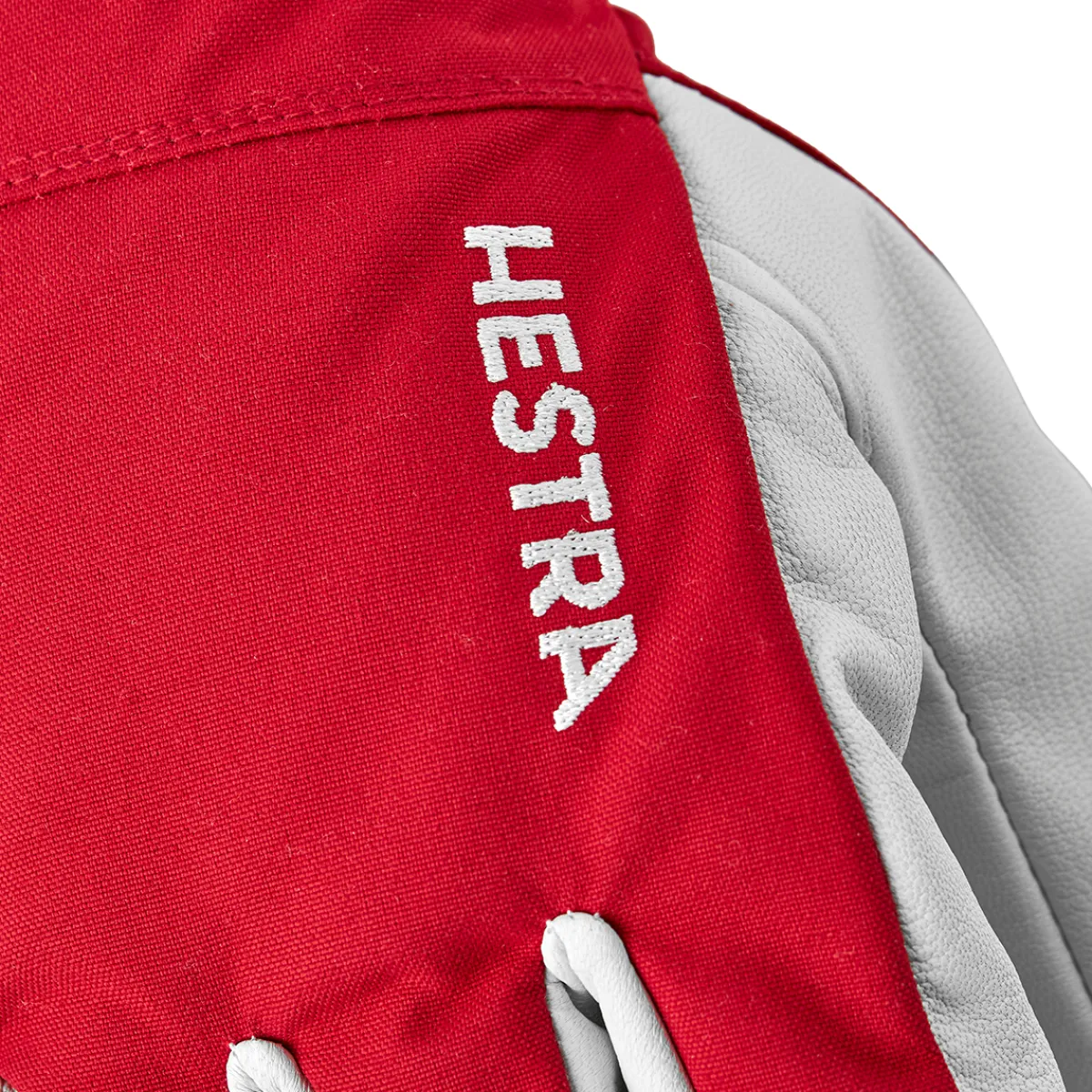 Army Leather Heli Ski 5-finger skihandsker (Red)-HESTRA New