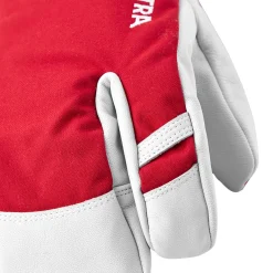 Army Leather Heli Ski 3-finger skihandske (Red)-HESTRA Online