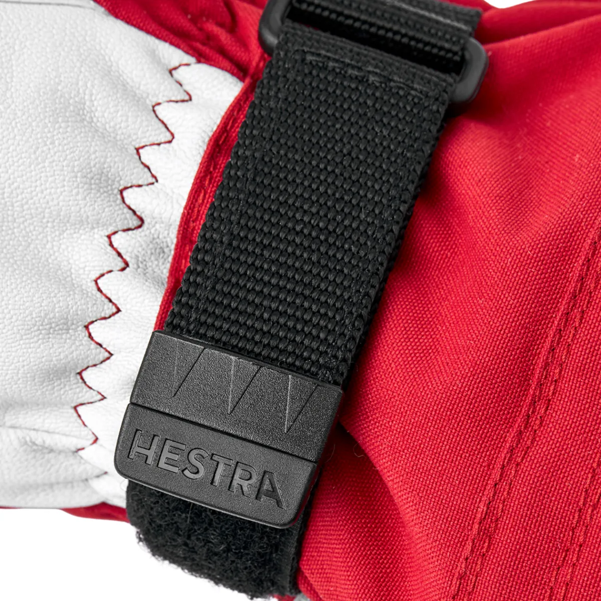 Army Leather Heli Ski 3-finger skihandske (Red)-HESTRA Online