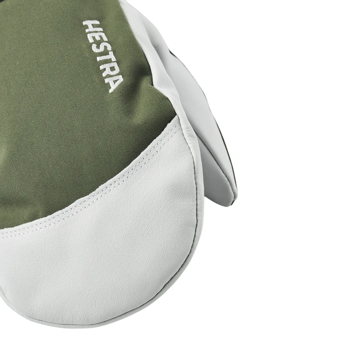 Army Leather Heli Ski Mitts skiluffer (Olive)-HESTRA Outlet