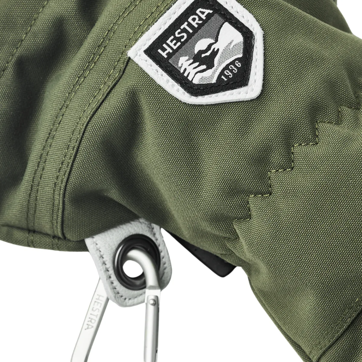 Army Leather Heli Ski Mitts skiluffer (Olive)-HESTRA Outlet