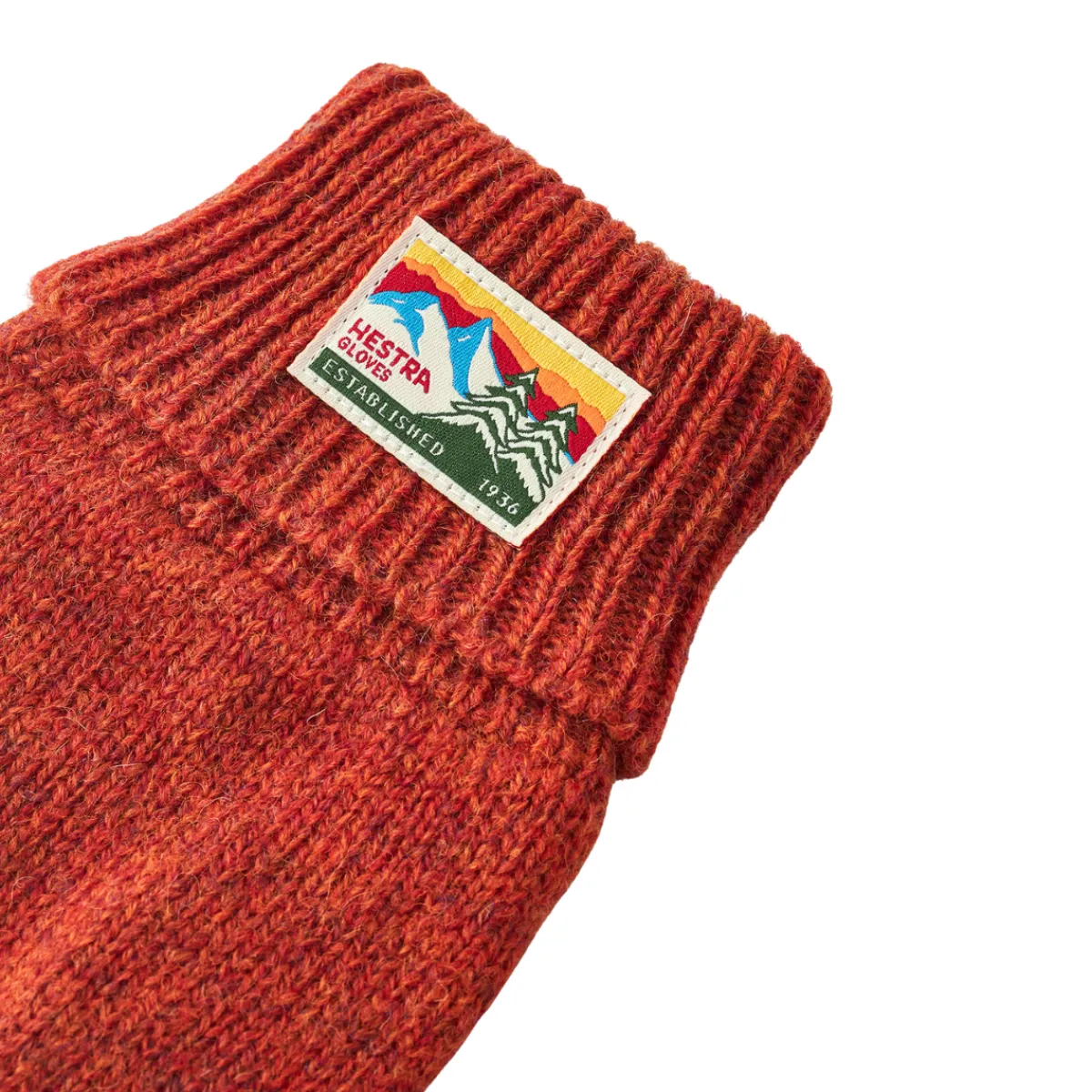 Raggwool Glove uldhandsker (Brick Red)-HESTRA Sale