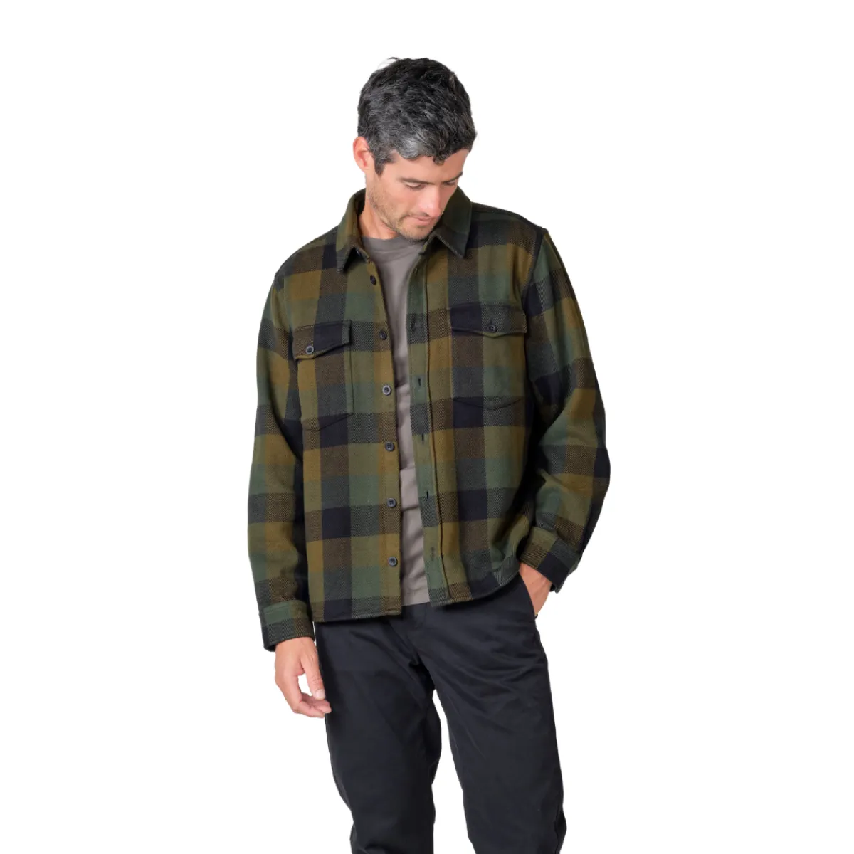 Klitmøller Collective Casper Shirt, herre (Olive Check)-KLITMØLLER COLLECTIV Sale