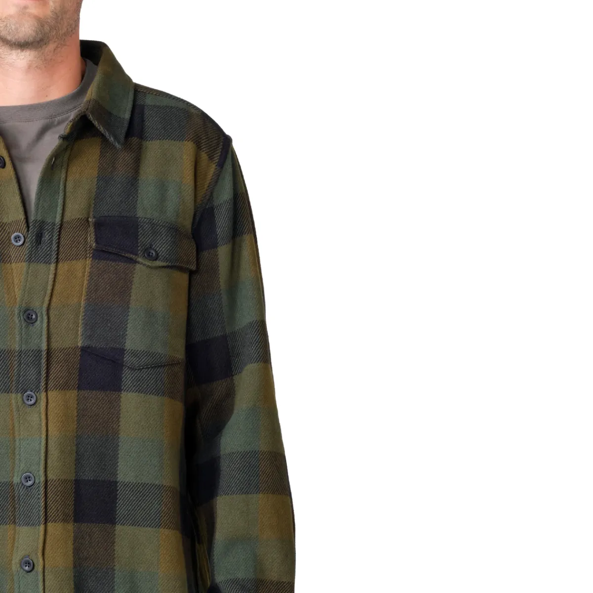 Klitmøller Collective Casper Shirt, herre (Olive Check)-KLITMØLLER COLLECTIV Sale